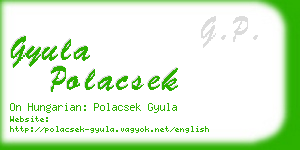 gyula polacsek business card